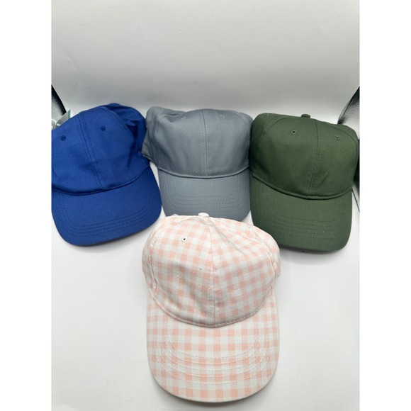Baseball Cap Bundle Time and Tru & Yours Adult Wearable Art Blue Gray Green x4 - Picture 1 of 13